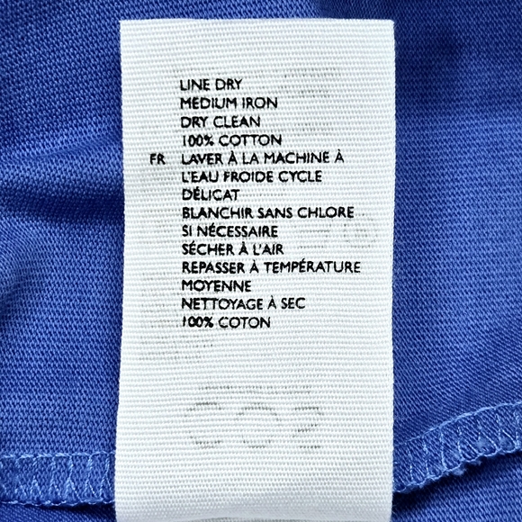 COS Oversized Heavy Cotton T-shirt Dress Size XS Cornflower Blue Crew Neck - Picture 6 of 6